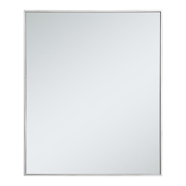 Metal Frame Rectangle Mirror III in Silver by Elegant