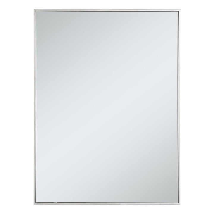 Metal Frame Rectangle Mirror III in Silver by Elegant
