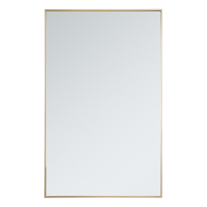 Metal Frame Rectangle Mirror III in Brass by Elegant