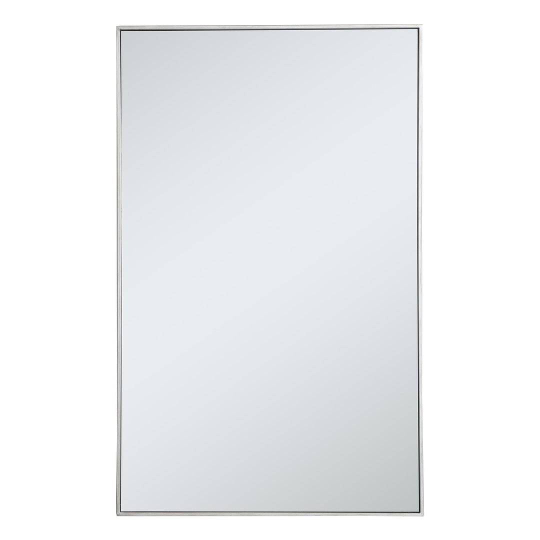 Metal Frame Rectangle Mirror III in Silver by Elegant