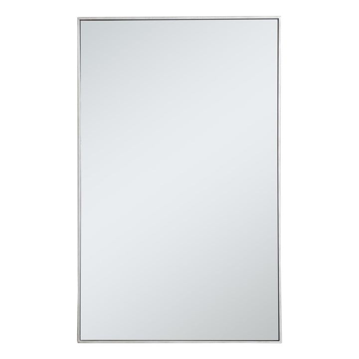 Metal Frame Rectangle Mirror III in Silver by Elegant