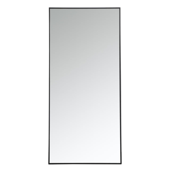 Metal Frame Rectangle Mirror III in Black by Elegant