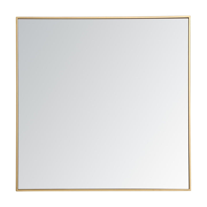 Metal Frame Square Mirror II in Brass by Elegant