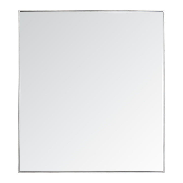 Metal Frame Rectangle Mirror III in Silver by Elegant