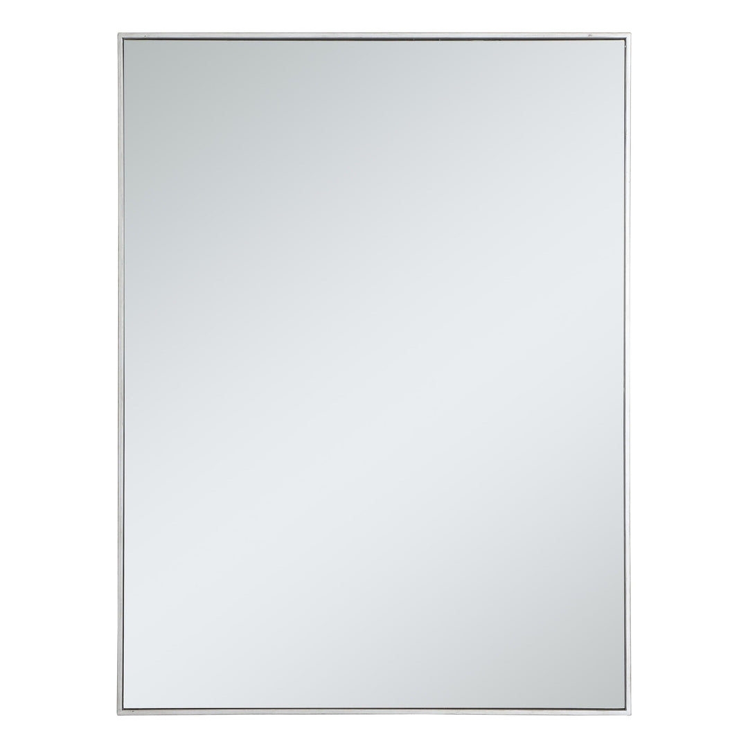 Metal Frame Rectangle Mirror III in Silver by Elegant
