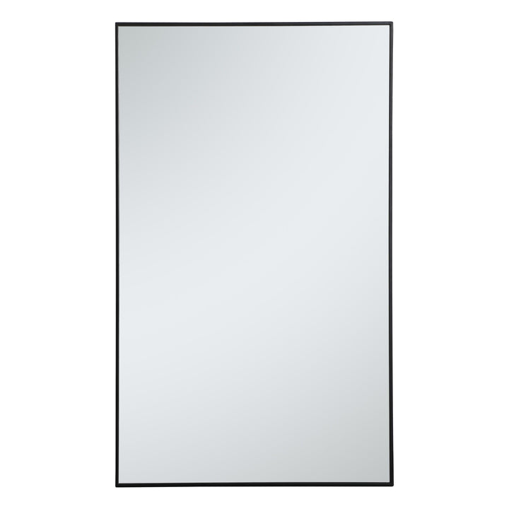 Metal Frame Rectangle Mirror III in Black by Elegant