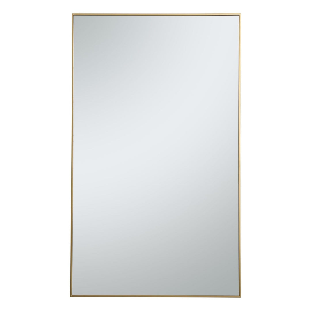 Metal Frame Rectangle Mirror III in Brass by Elegant