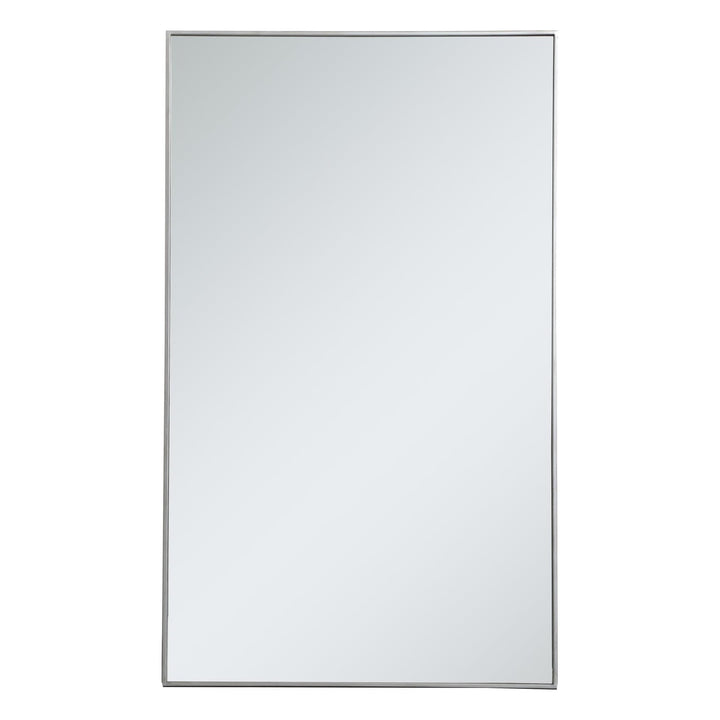 Metal Frame Rectangle Mirror III in Silver by Elegant