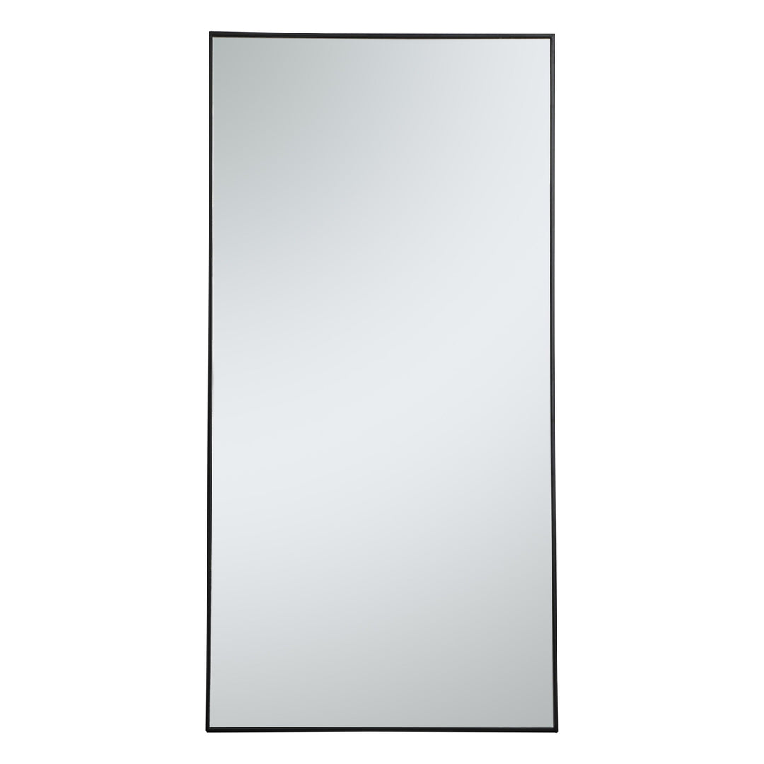 Metal Frame Rectangle Mirror III in Black by Elegant