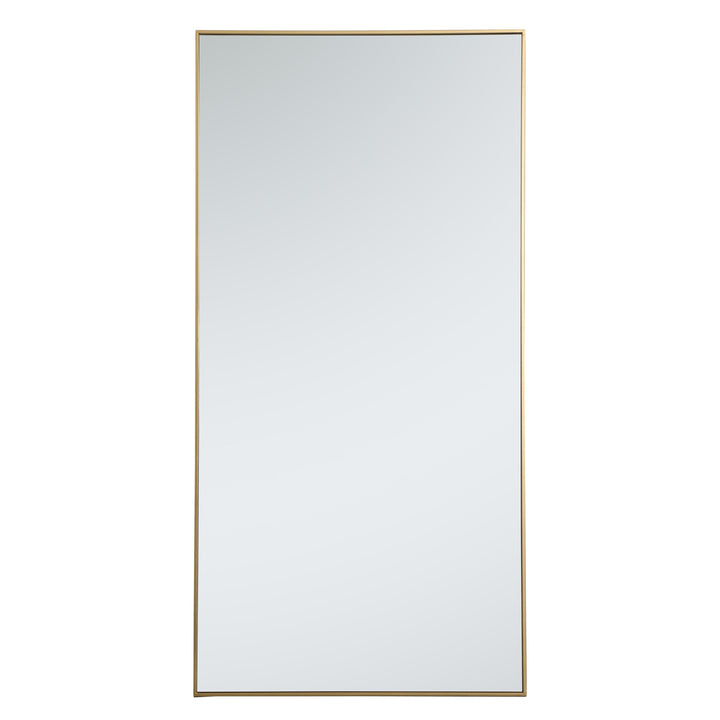 Metal Frame Rectangle Mirror III in Brass by Elegant