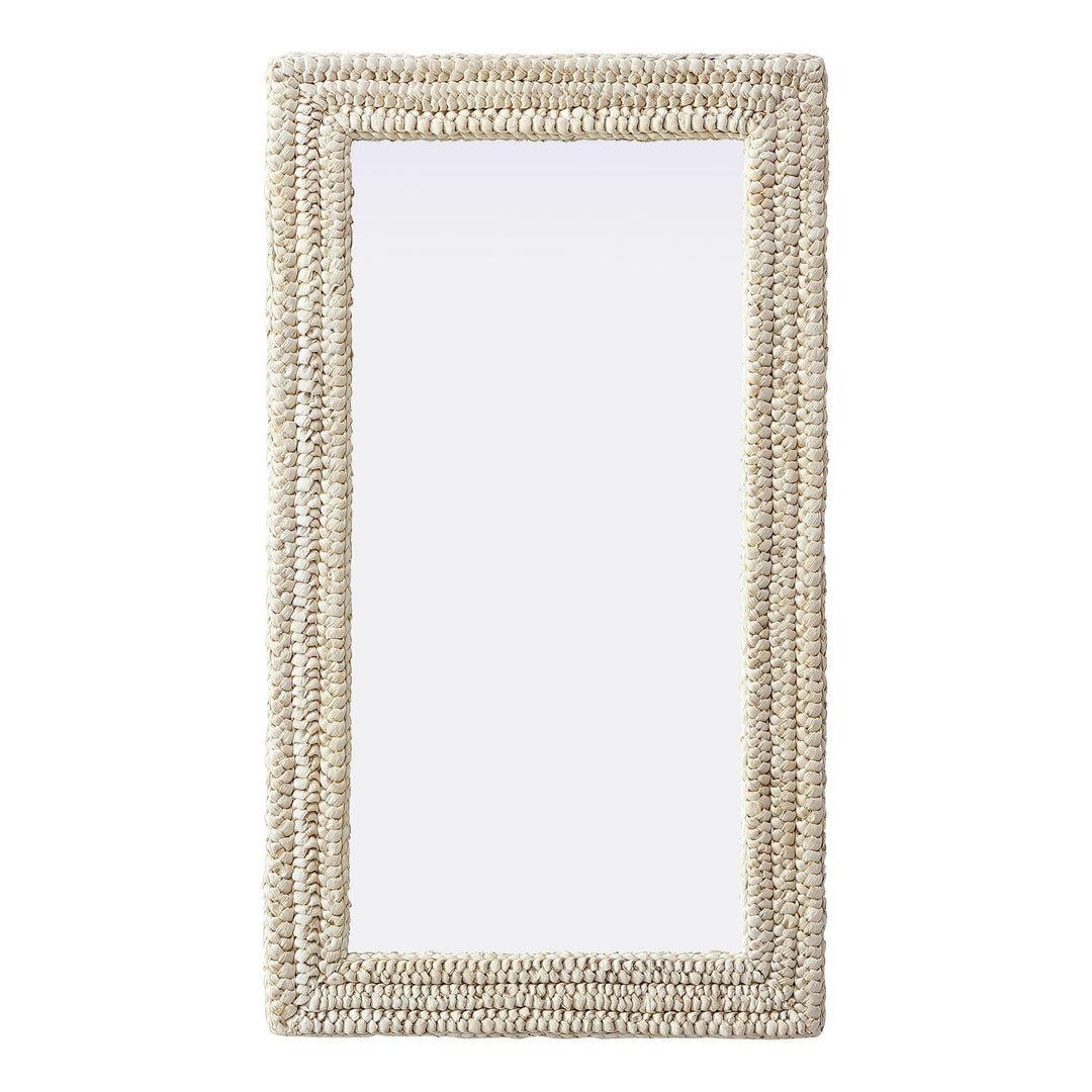 Jute Rectangle Mirror, 24" W x 42" H, by Elegant