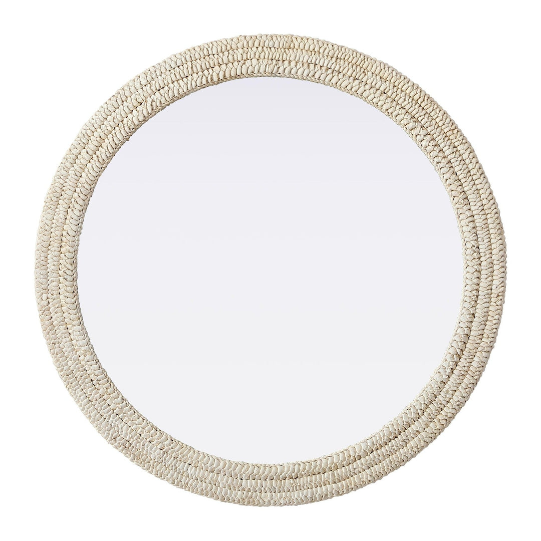 Jute Round Mirror, 42", by Elegant