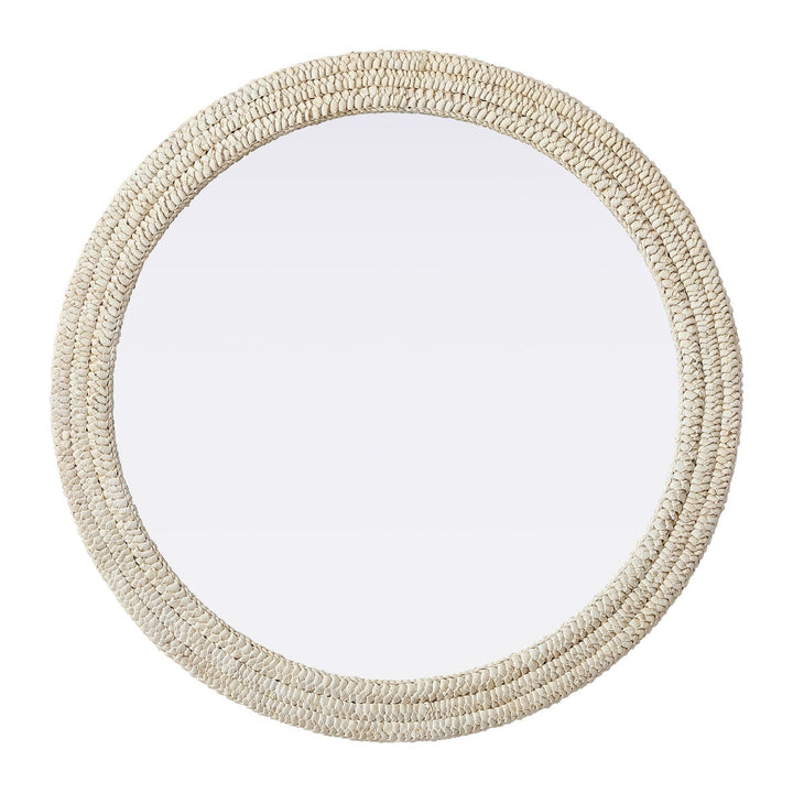 Jute Round Mirror, 42", by Elegant