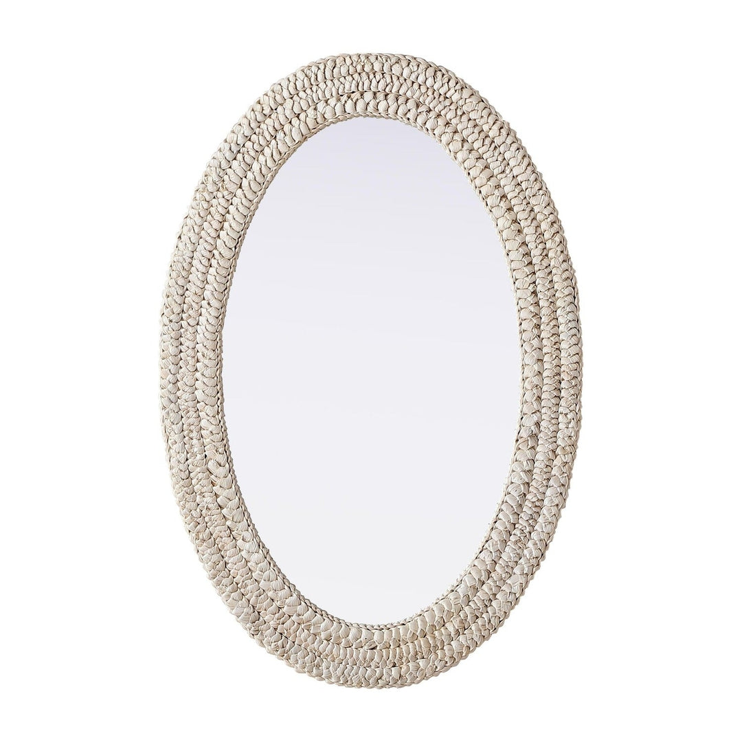 Jute Oval Mirror, 24" W x 36" H, by Elegant