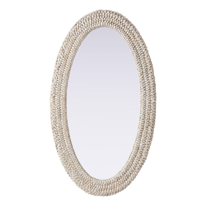 Jute Oval Mirror, 24" W x 42" H, by Elegant