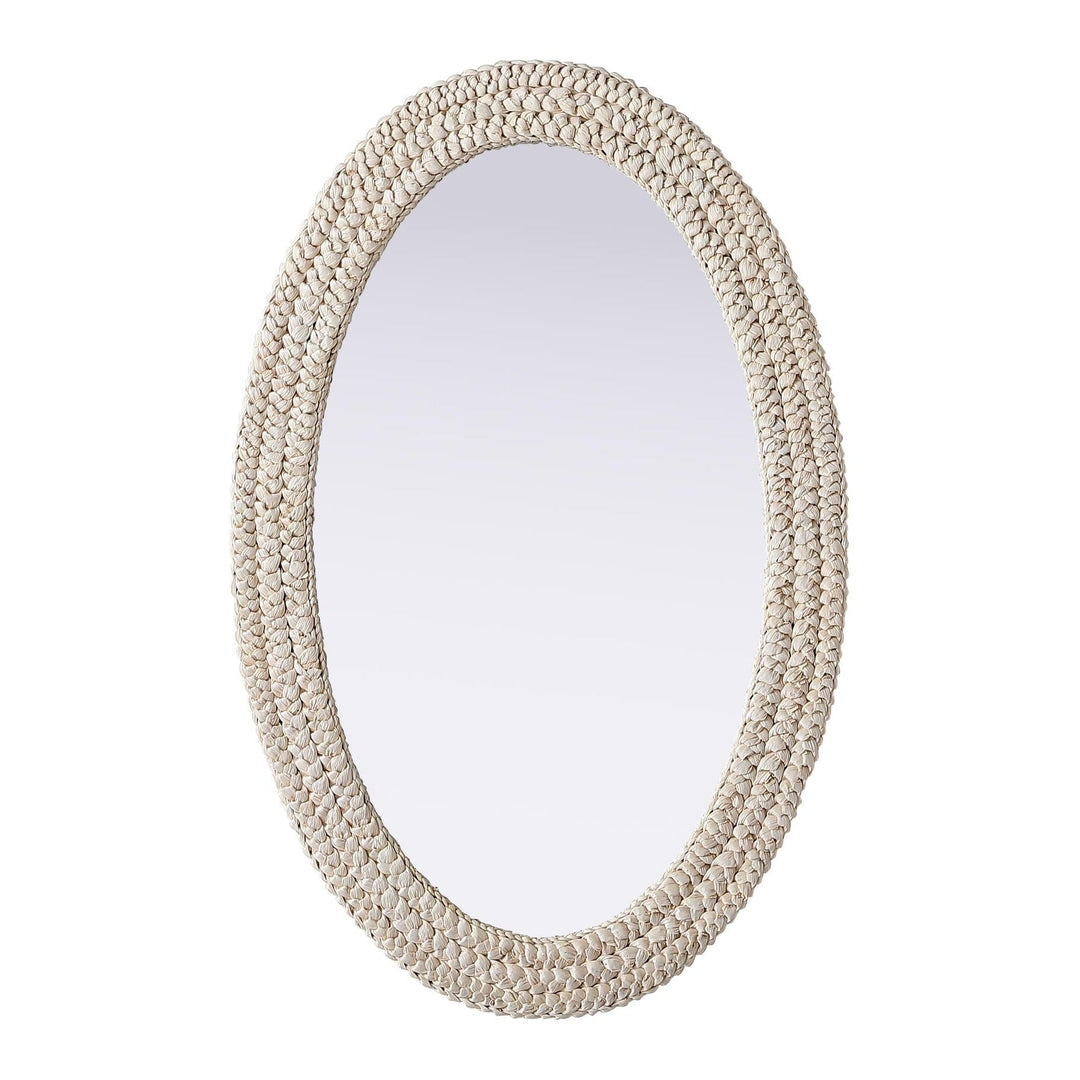 Jute Oval Mirror, 27" W x 42" H, by Elegant