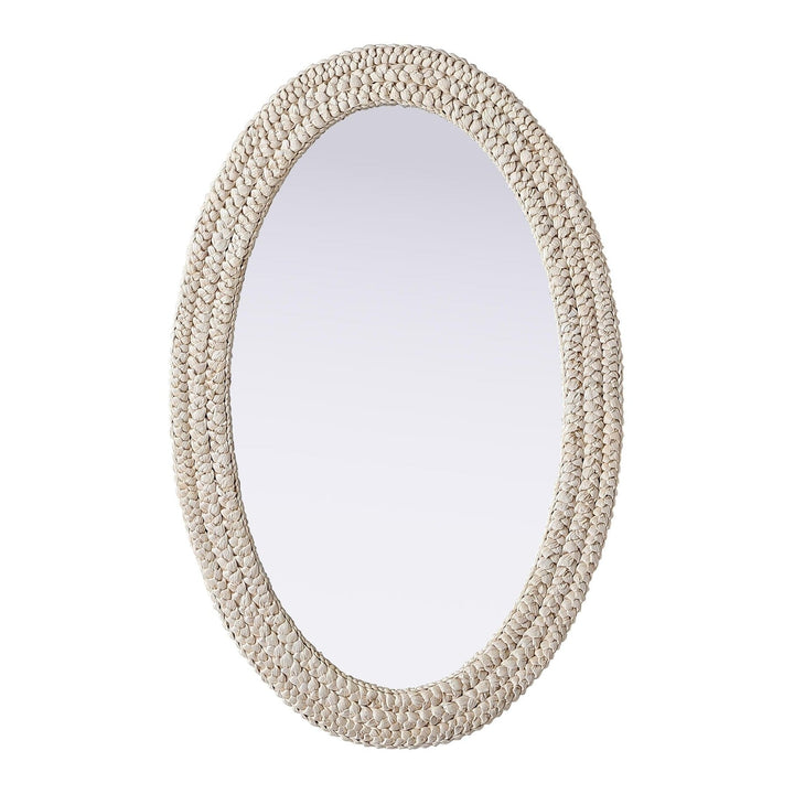 Jute Oval Mirror, 27" W x 42" H, by Elegant