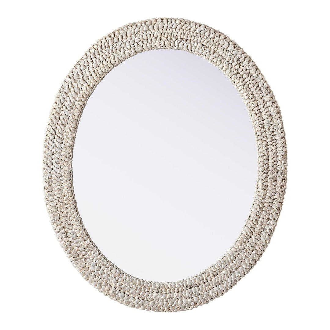Jute Oval Mirror, 30" W x 36" H, by Elegant