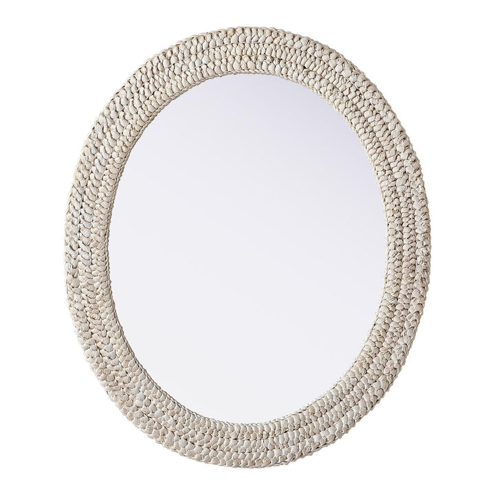Jute Oval Mirror, 30" W x 36" H, by Elegant