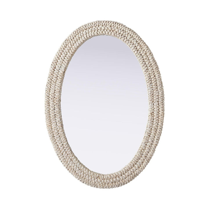 Jute Oval Mirror, 30" W x 42" H, by Elegant