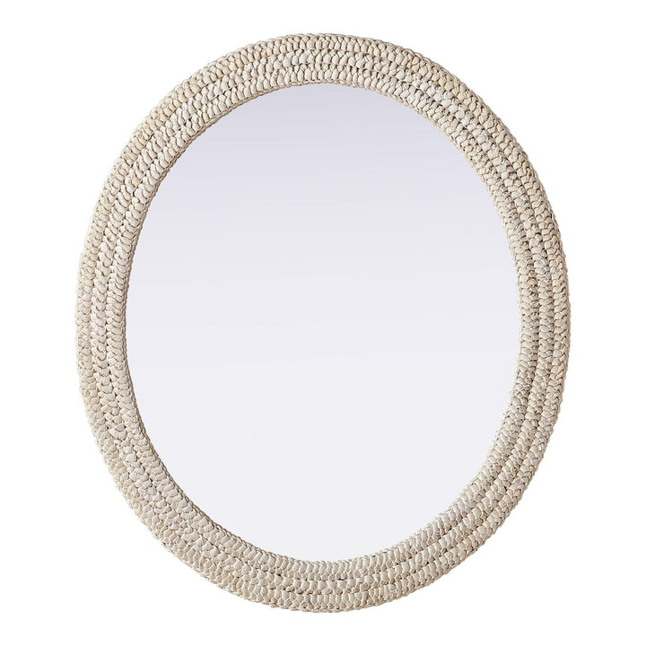 Jute Oval Mirror, 36" W x 42" H, by Elegant