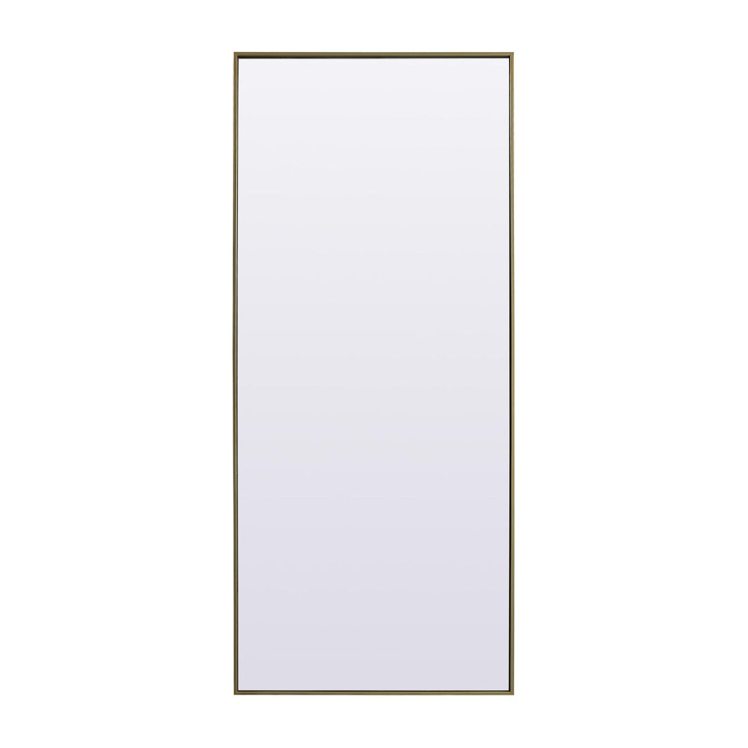 Metal Frame Rectangle Full Length Mirror in Brass by Elegant