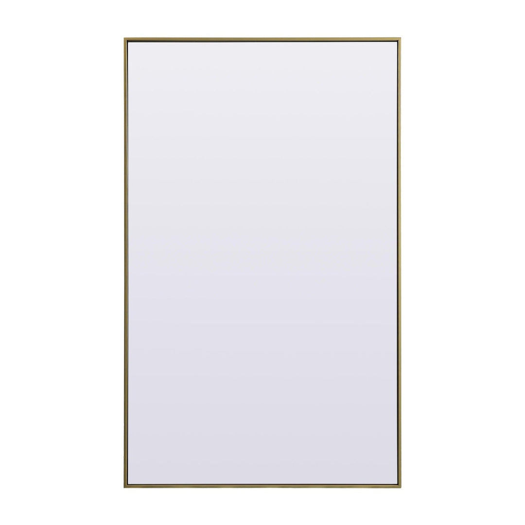 Metal Frame Rectangle Full Length Mirror in Brass by Elegant