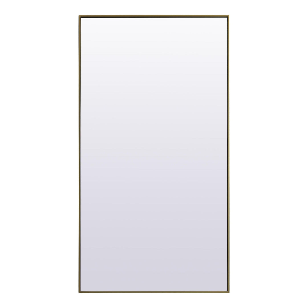 Metal Frame Rectangle Full Length Mirror in Brass by Elegant