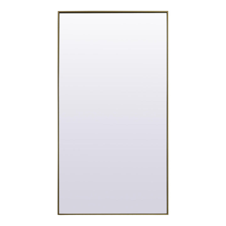 Metal Frame Rectangle Full Length Mirror in Brass by Elegant