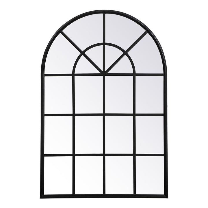Metal Windowpane Mirror II in Black by Elegant