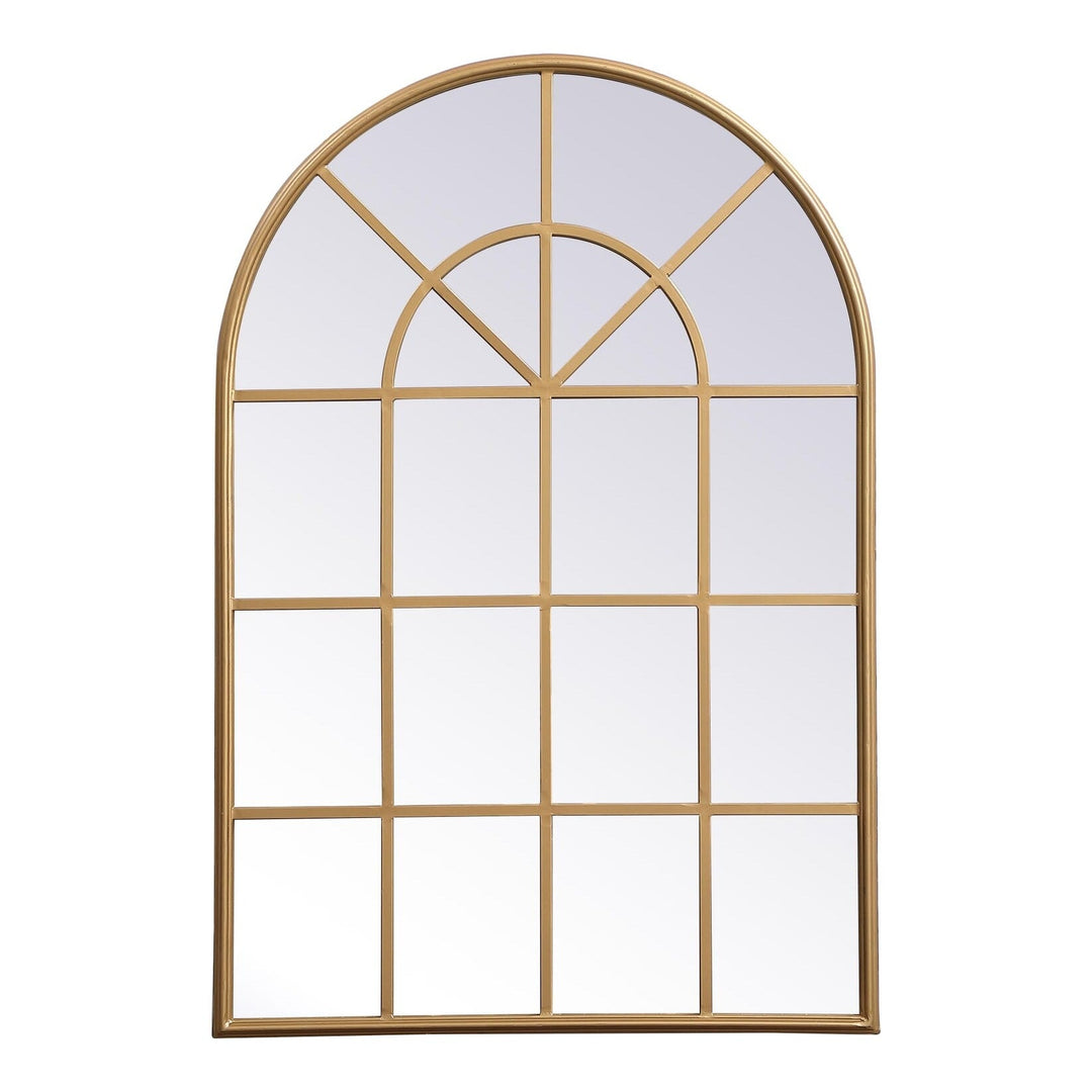 Metal Windowpane Mirror II in Brass by Elegant