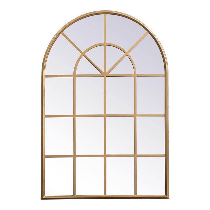 Metal Windowpane Mirror II in Brass by Elegant