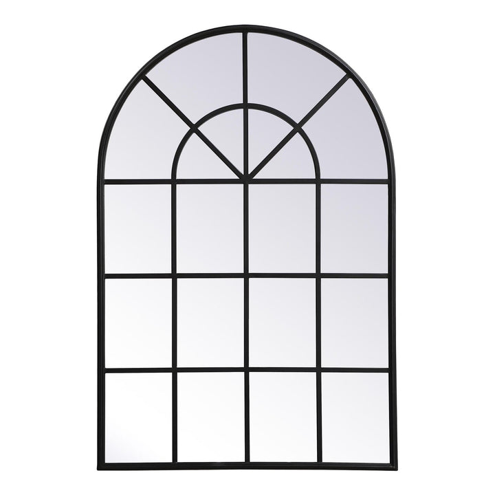 Metal Windowpane Mirror II in Black by Elegant