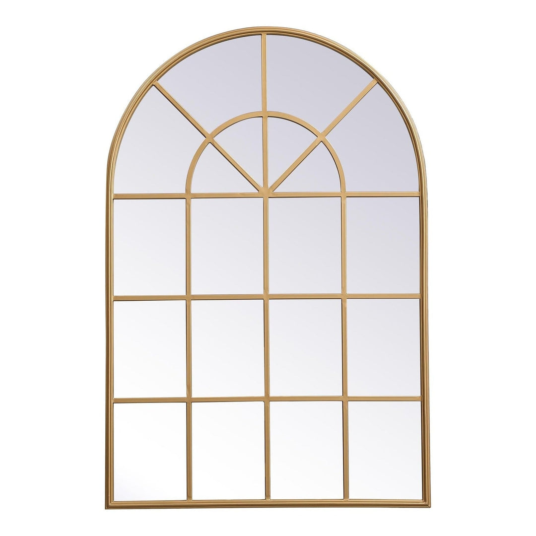 Metal Windowpane Mirror II in Brass by Elegant