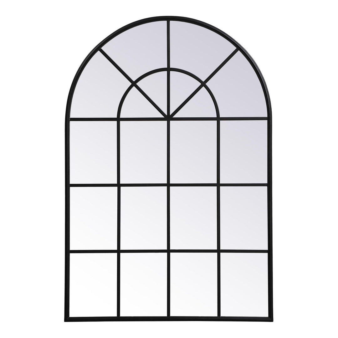 Metal Windowpane Mirror II in Black by Elegant