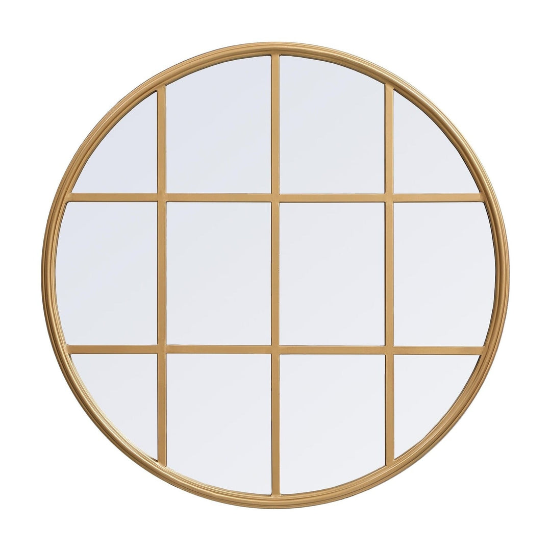 Metal Windowpane Mirror in Brass by Elegant
