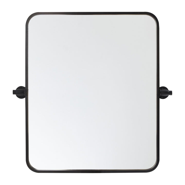Soft Corner Pivot Mirror in Black by Elegant