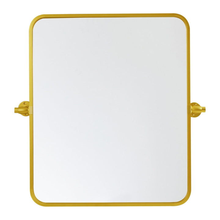 Soft Corner Pivot Mirror in Gold by Elegant
