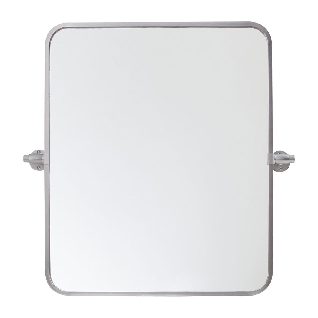 Soft Corner Pivot Mirror in Silver by Elegant