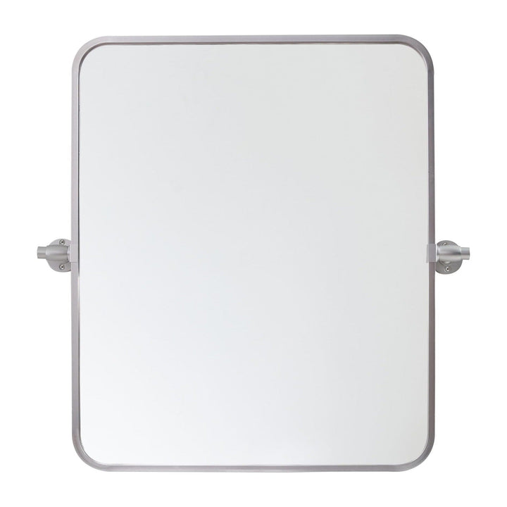 Soft Corner Pivot Mirror in Silver by Elegant