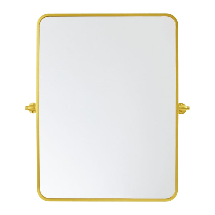 Soft Corner Pivot Mirror in Gold by Elegant