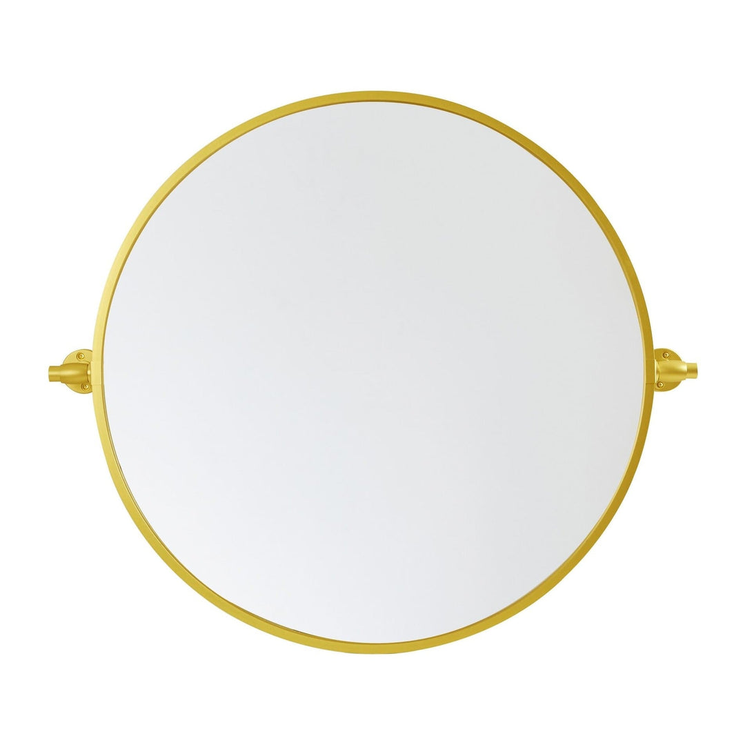 Round Pivot Mirror in Gold by Elegant
