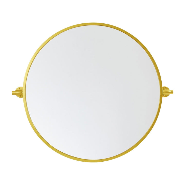 Round Pivot Mirror in Gold by Elegant
