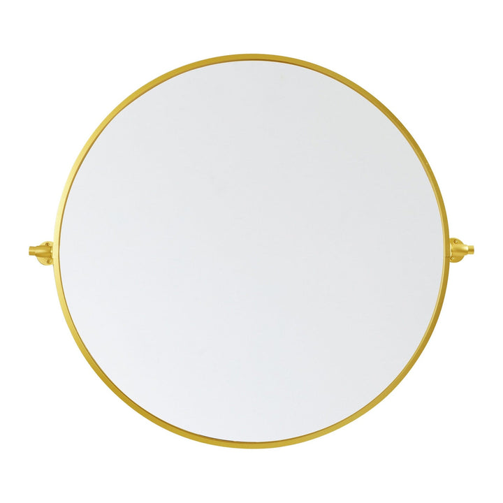 Round Pivot Mirror in Gold by Elegant