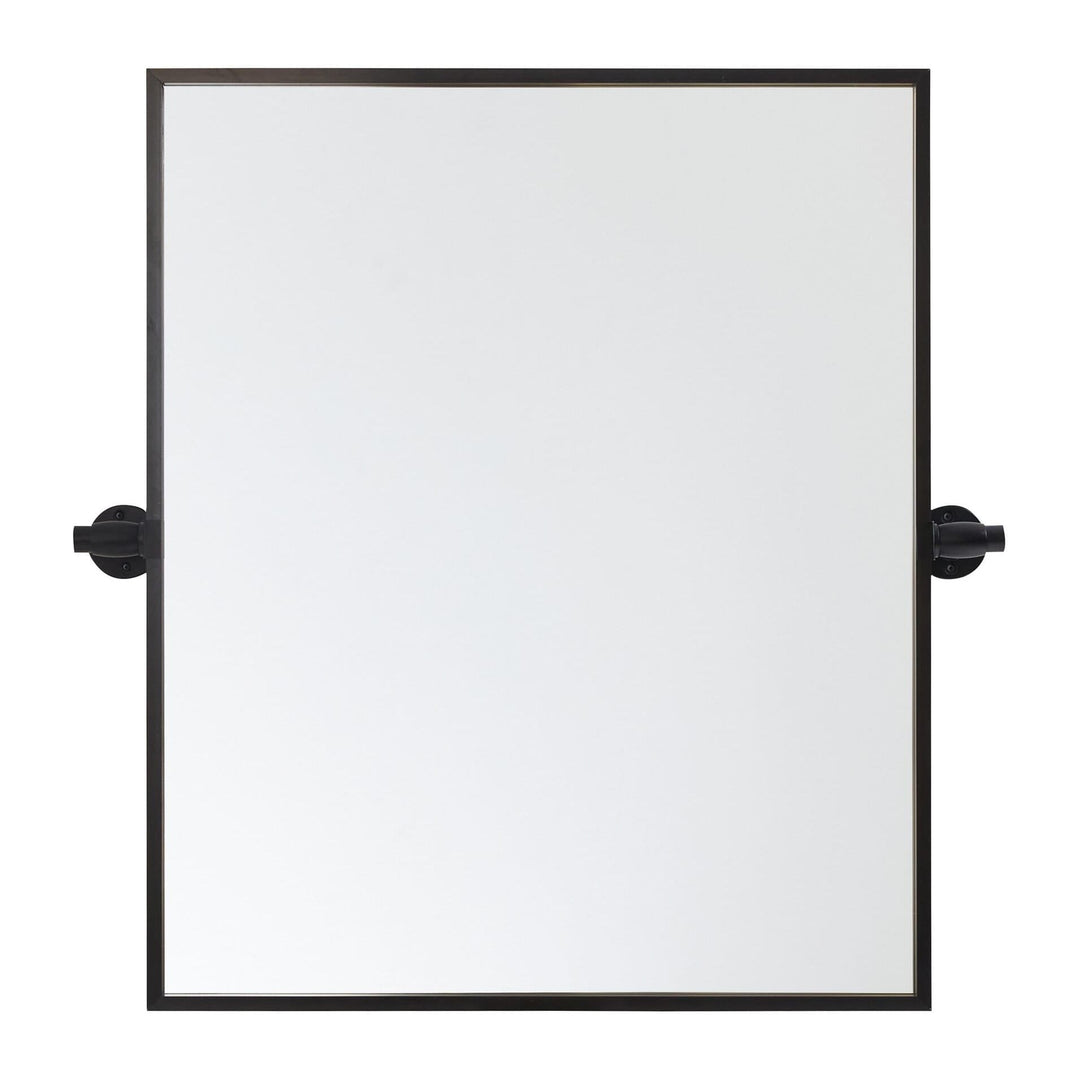 Rectangle Pivot Mirror in Black by Elegant