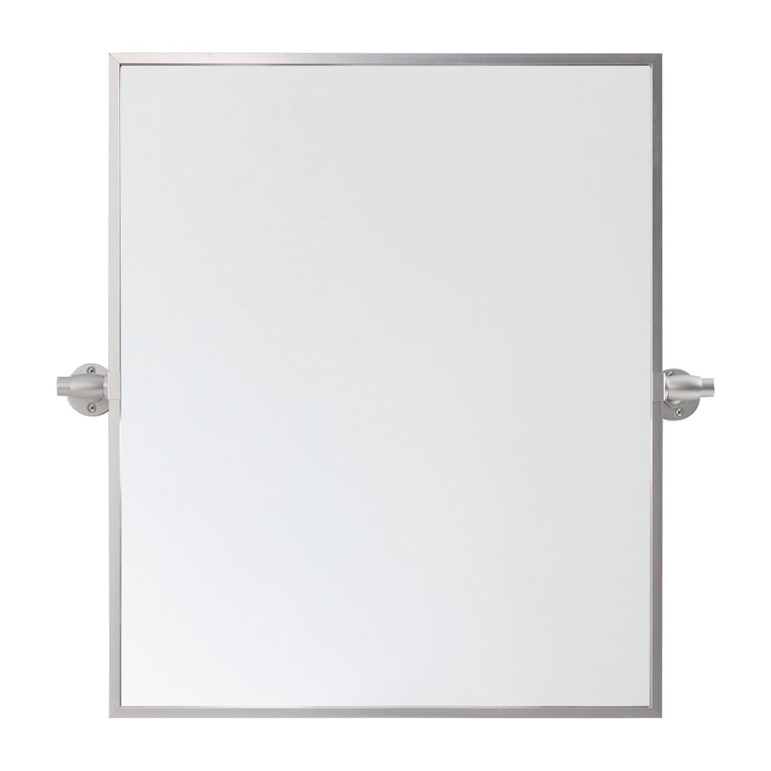 Rectangle Pivot Mirror in Silver by Elegant