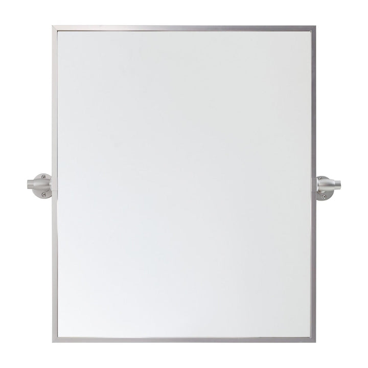 Rectangle Pivot Mirror in Silver by Elegant