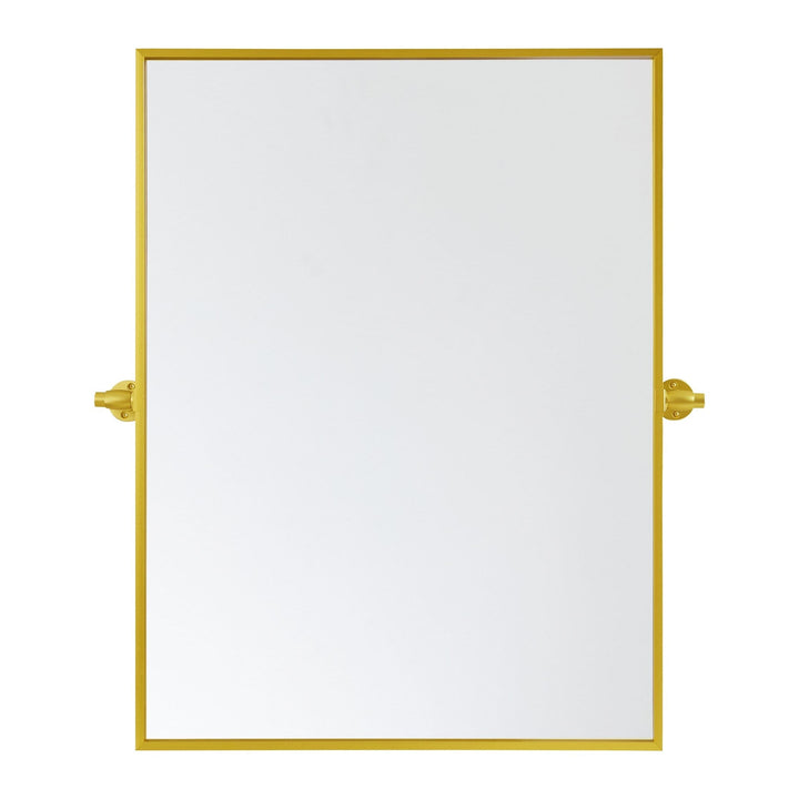Rectangle Pivot Mirror in Gold by Elegant