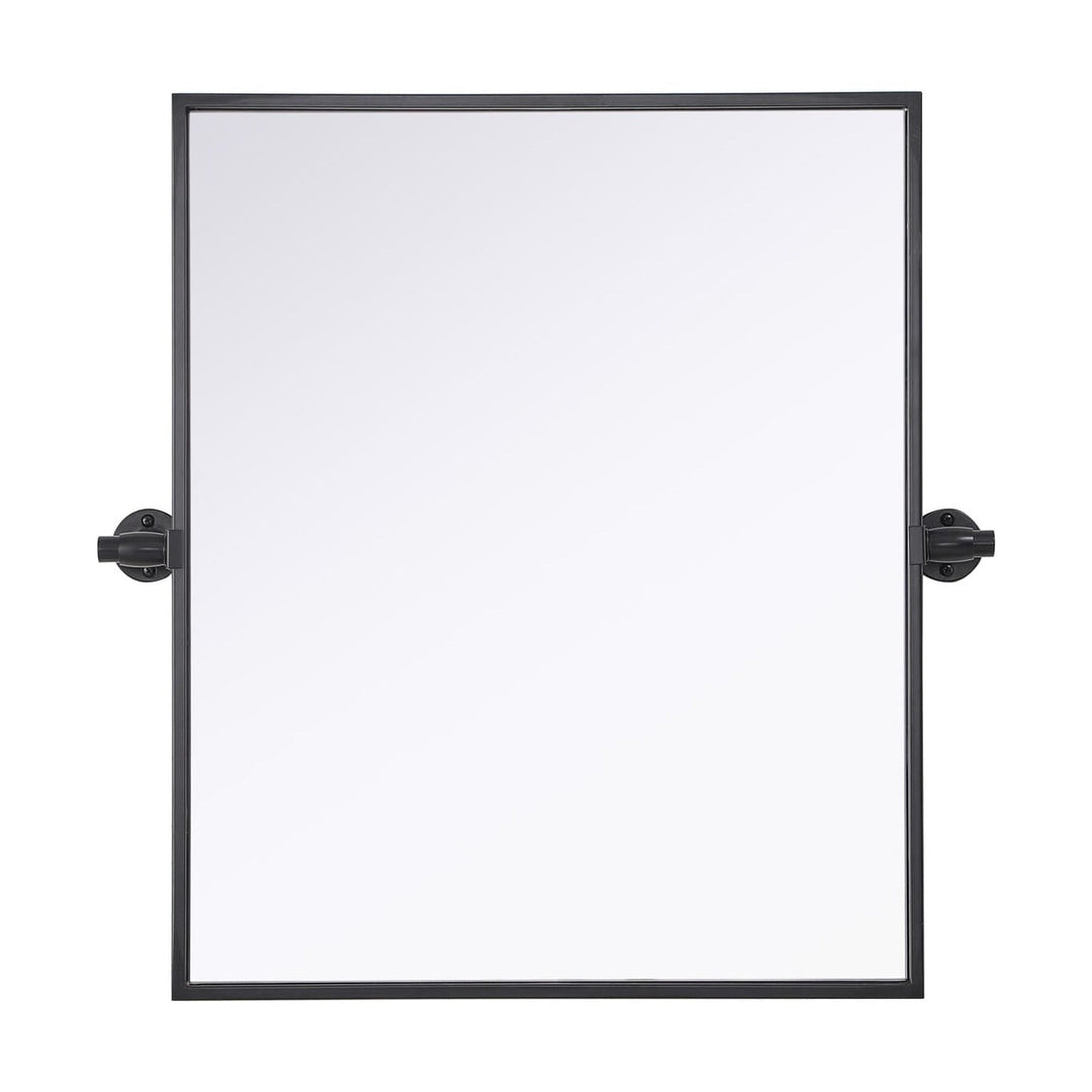 Metal Frame Mirror III in Black by Elegant