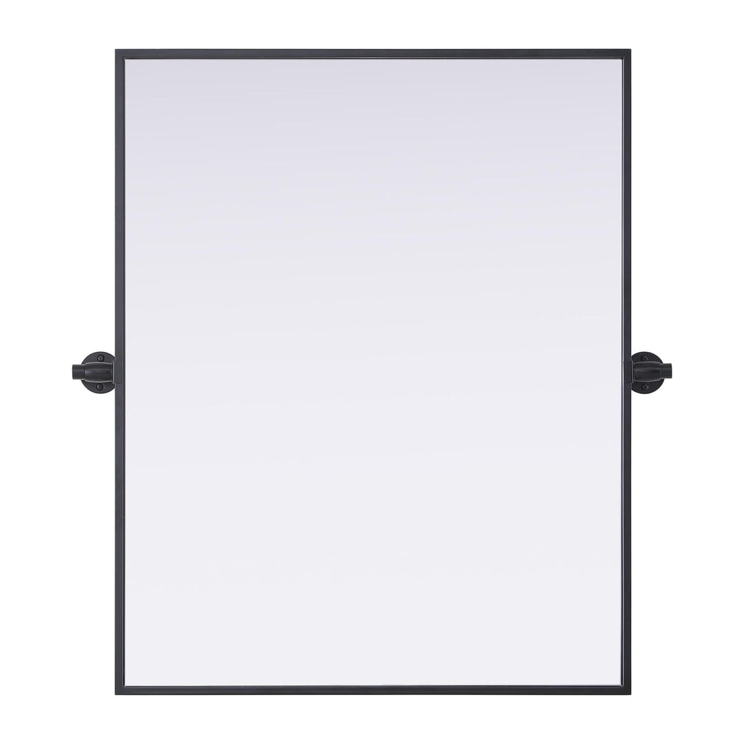 Metal Frame Mirror III in Black by Elegant